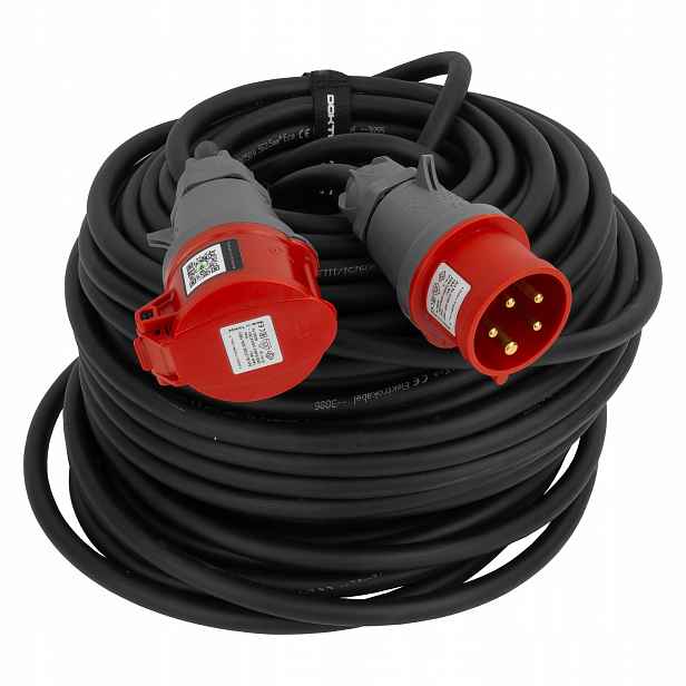 Prodlužovací Kabel 50 m 400V Cee 16A 5P IP44 gumový kabel H07RN-F 5x2,5