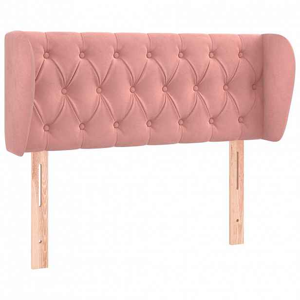 vidaXL Čelo postele typu ušák růžová 93x23x78/88 cm samet
