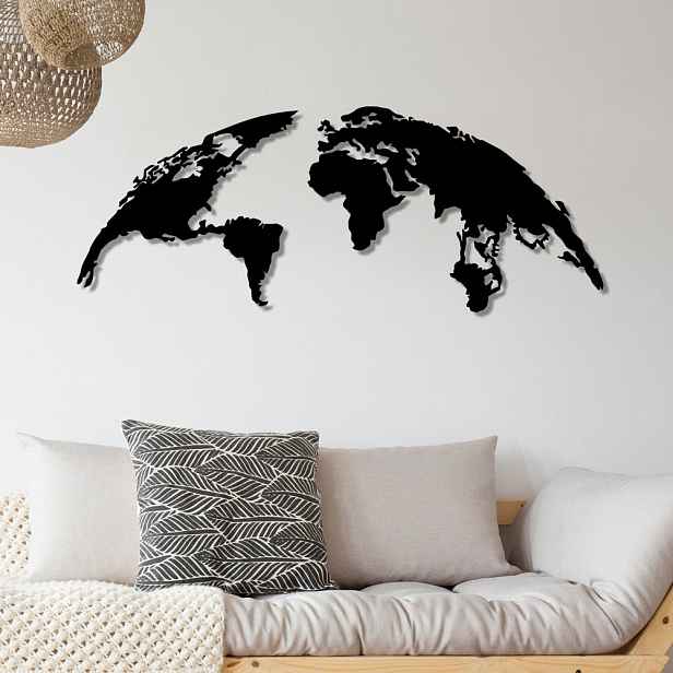 Dekorativní kovový doplněk na zeď World Map Large