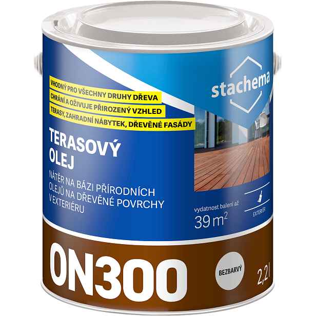 Olej terasový Stachema ON300 mahagon 2,2 l