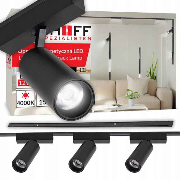 Osvětlení kolejnic magnetické kolejnice 1m 3x reflektor Tuba Led