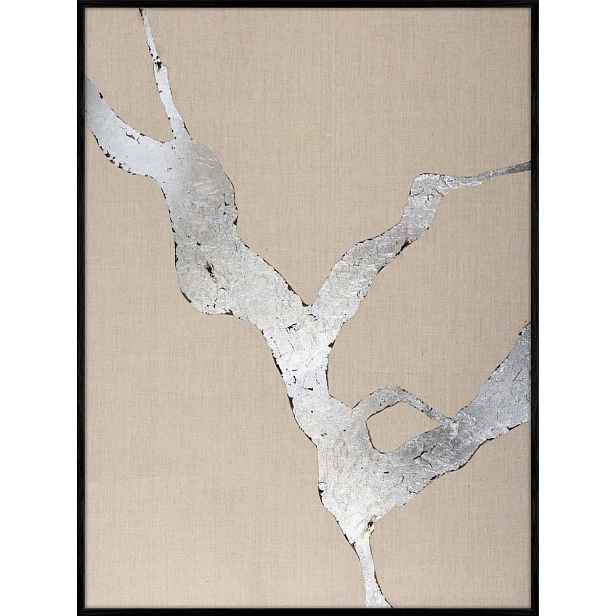Ručně malovaný obraz 90x120 cm Wild Horizon Silver – Malerifabrikken