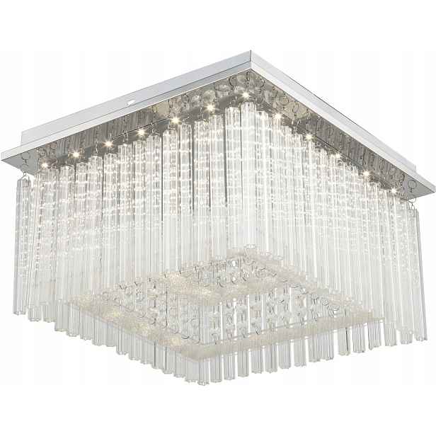 stropní svítidlo Led chromované křišťálové glamour čtvercové 36 cm 4000K Rabalux