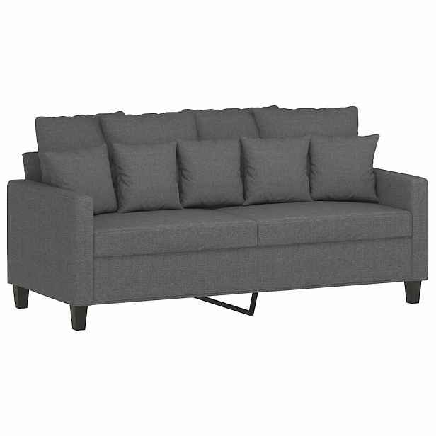 vidaXL 2místná pohovka tmavě šedá 140 cm textil