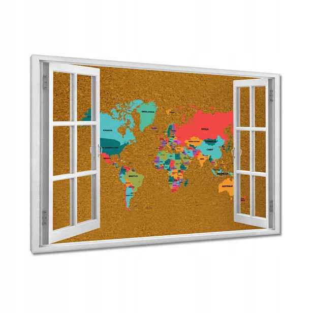 Obrazy 120x80 Mapa světa v polštině