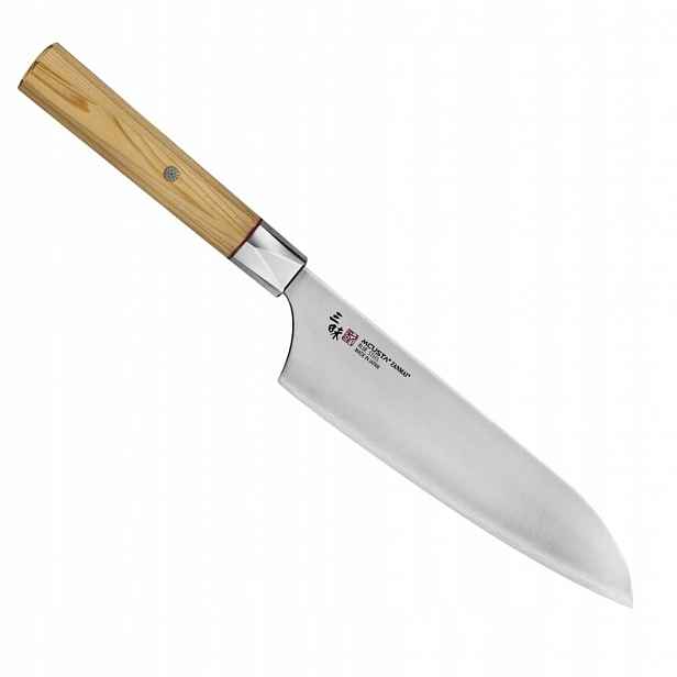 Mcusta Zanmai Beyond Aogami japonský Nůž Santoku na Zeleniny 63HRC 18 cm