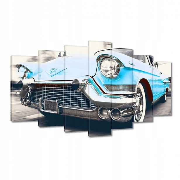 Obrazy 140x80 Modrý Cadillac