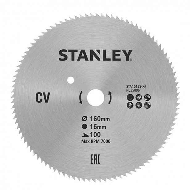 Stanley - Pilový kotouč na dřevo 160x16 mm, 100 zubů STA10155-XJ