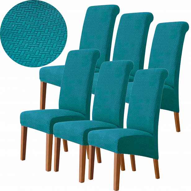6 X Potah Na Židli Žakár Jedle Premium Elastický Salon Oeko-tex