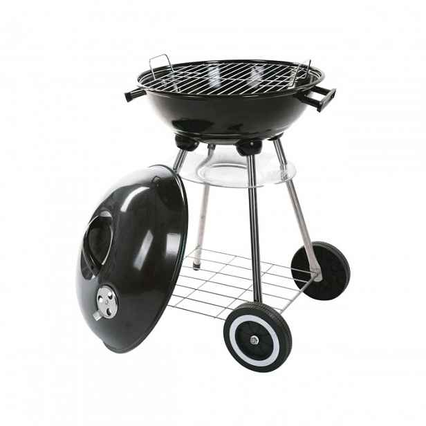 Gril Na Dřevěné Uhlí Kulatý S Poklicí, Rošt 39 x 38,5 CM MIR230 999230 Mirpol