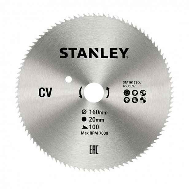 Stanley - Pilový kotouč na dřevo 160x20 mm, 100 zubů STA10165-XJ
