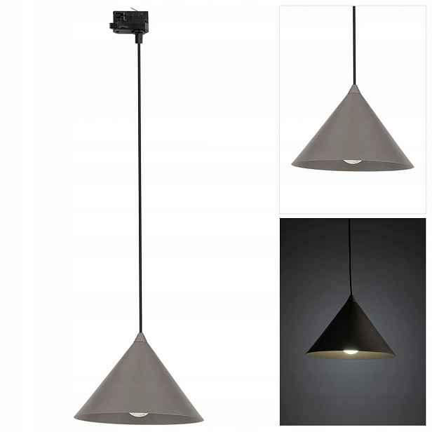 Tracer Cono hnědá industriální kolejnice nad bar v kuchyni Tk Lighting