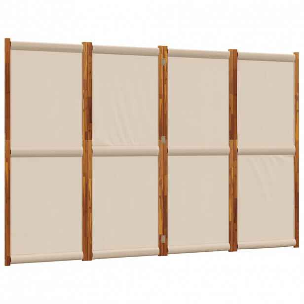 vidaXL 4dílný paraván taupe 280 x 180 cm
