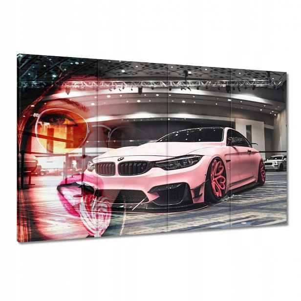 Obrazy 120x80 Růžové Bmw Auto Laski