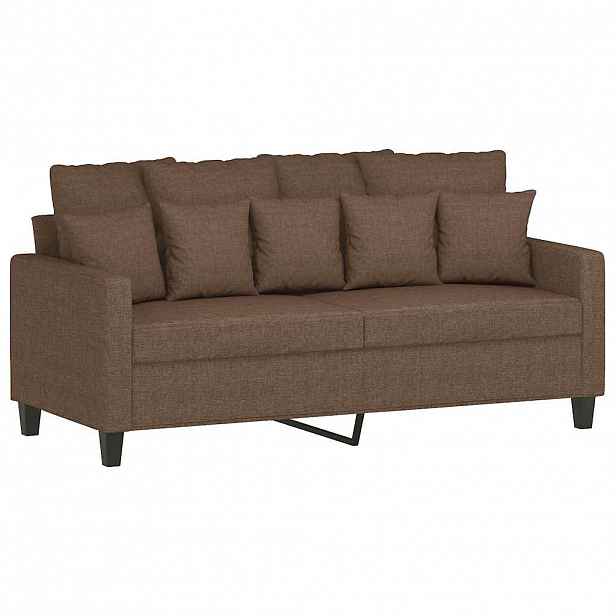 vidaXL 2místná pohovka hnědá 140 cm textil