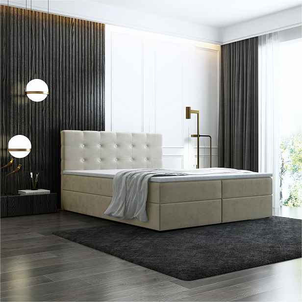Postel Alexa 180x200 cm béžová HELCEL
