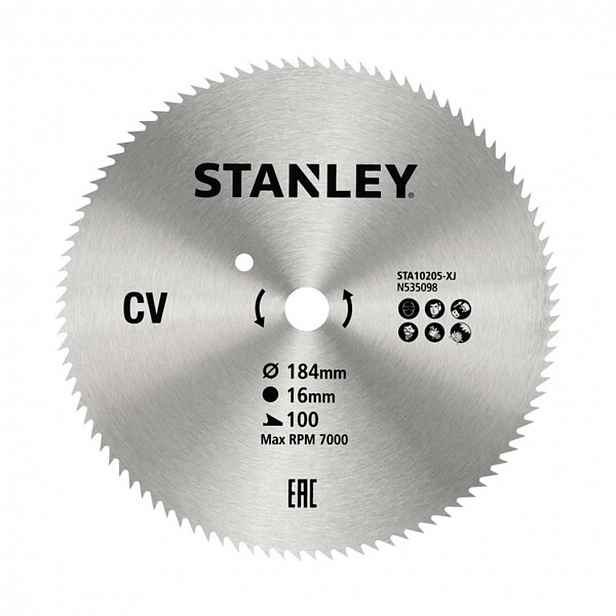 Stanley - Pilový kotouč na dřevo 184x16 mm, 100 zubů STA10205-XJ