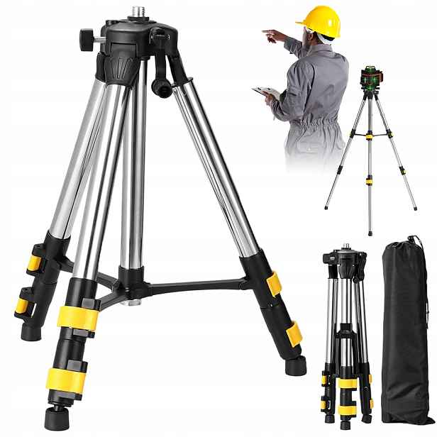 Stativ Pro Laserovou Vodováhu, Závit 5/8 Palce, 120 CM, Trojnožka V Tašce