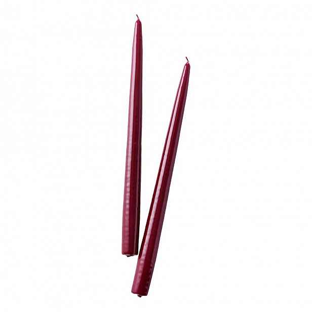TWIN FLAME Sada svíček 2 ks 31 cm - tm. červená
