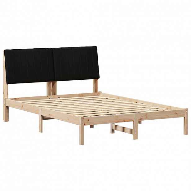 vidaXL Rám postele s čelo Hnědá 135 x 190 cm Masivní borové dřevo