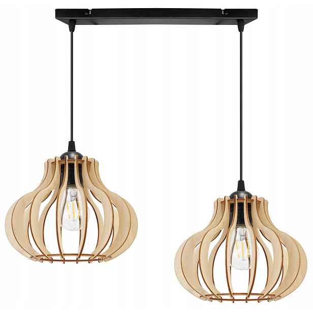 Závěsná Lampa Stropní Lustr Dřevěná, Moderní, Boho, Do Jídelny