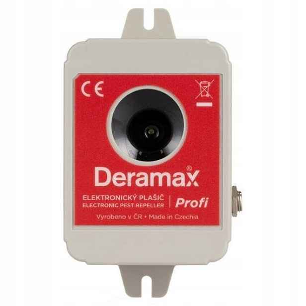 Deramax Profi ultrazvukový plašič (odpuzovač) kun a hlodavců, napájení ze s