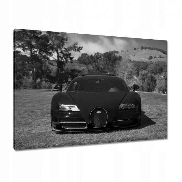Obrazy 100x70 Černé Bugatti Auto