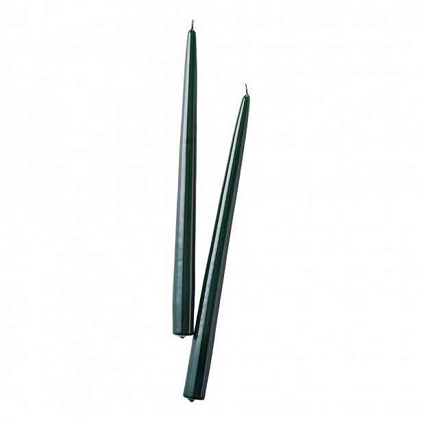 TWIN FLAME Sada svíček 2 ks 31 cm - tm. zelená