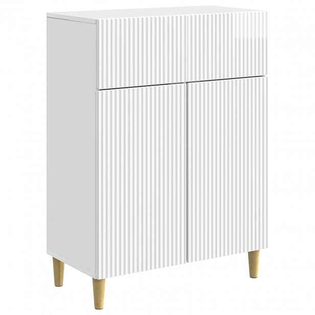 vidaXL Servírovací skříň Bílá s vysokým leskem 66 x 34,5 x 90 cm
