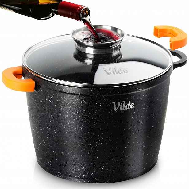Hrnec granitový se skleněnou poklicí Terruna Aroma 24 cm, 6,7 l