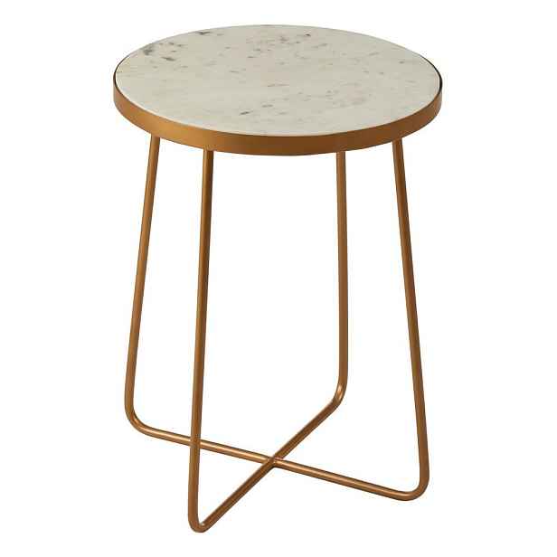 Kulatý odkládací stolek s mramorovou deskou  ø 36 cm Shalimar – Premier Housewares