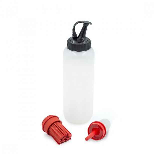 Láhev na omáčku se třemi vyměnitelnými konci, 350 ml, plast - MasterCl