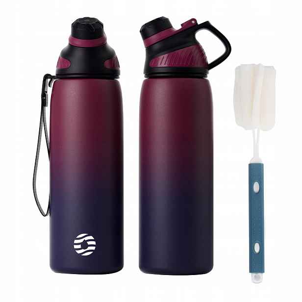 Láhev Na Pití, Termoláhev sportovní z nerezové oceli, 800 ml, vzduchotěsná