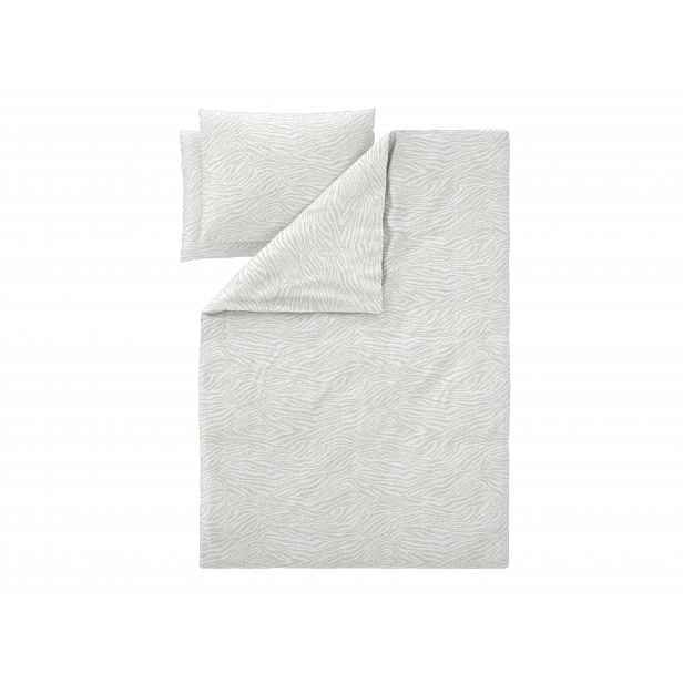 Livarno® Ložní povlečení z mikrovláknitého saténu, 240 x 220 cm, 70 x 90 cm (bílá/béžová)