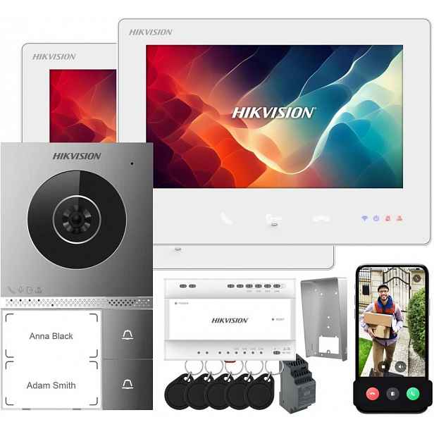 Videotelefonní sada Hikvision 2-wire DS-KIS705EY/2Monitors