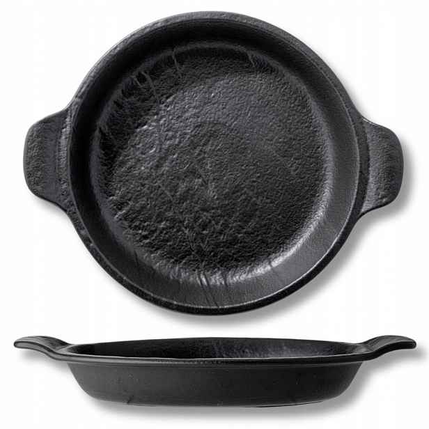 Žáruvzdorná černá kulatá porcelánová nádoba Wilmax 28x22,5 cm 800 ml