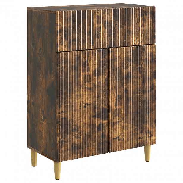 vidaXL Servírovací skříň se zásuvkou Kouřový dub 66 x 34,5 x 90 cm