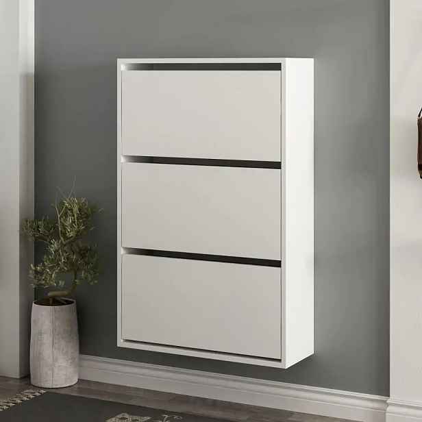 Casarredo Nástěnný botník Lupa 3 - bílá