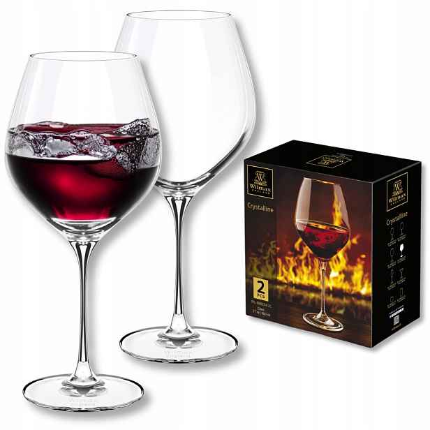 Sklenice na víno bílá červená 800 ml Wilmax sada 2 kusů