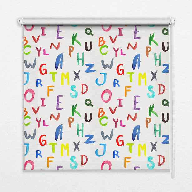 TULUP VNITŘNÍ roleta - okenní roleta - roleta - 70x140 cm - Barevná písmena