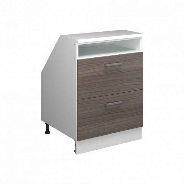 Vicco ŠIKMÁ SKŘÍŇ Rion Ušlechtilá šedá 60 x 81.6 cm se 2 zásuvkami, korpus skříně hloubka 60 cm