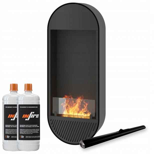 Závěsný biokrb Oválný Incyrcle Slim Vert Černý Slim Line #infire Hot