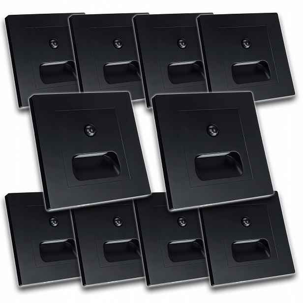 10 X Šedá Čtvercová Led Schodišťová Lampa Pro Osvětlení Schodů