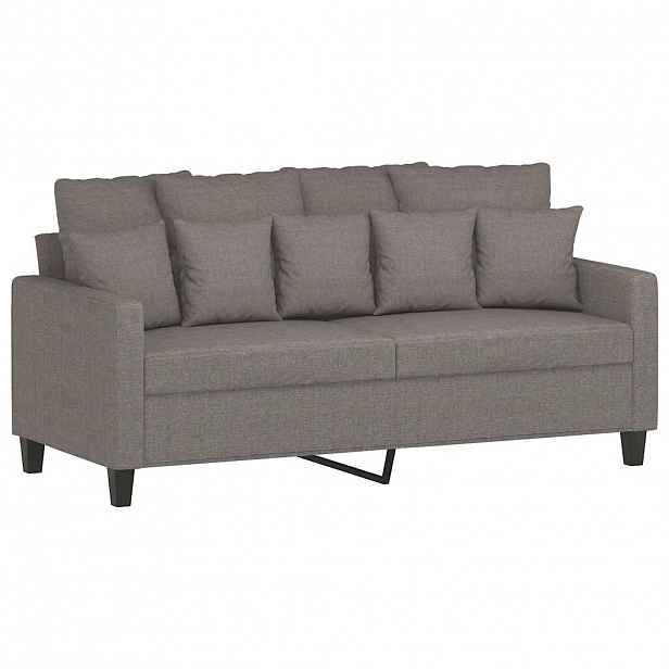 vidaXL 2místná pohovka taupe 140 cm textil
