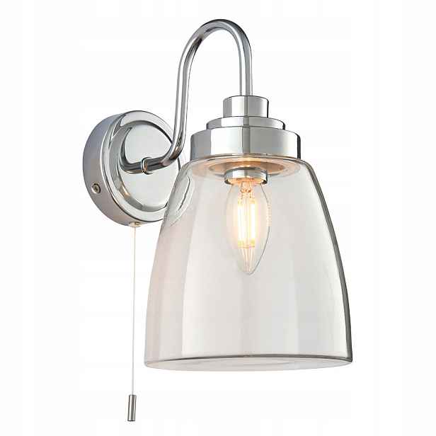 Endon Koupelnové nástěnné svítidlo Ashbury IP44 Chrom Sklo Led E14 4W