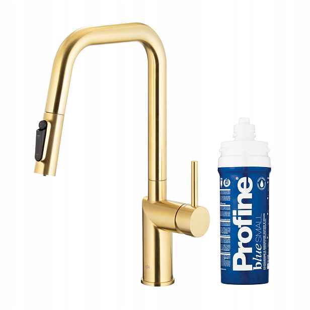 Kfa Kuchyňská Baterie Duero Pure Style Profine Blue S, Broušené Světlé Zlato