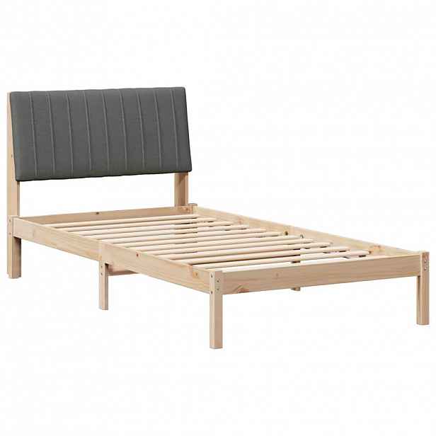 vidaXL Rám postele s čelo Hnědá 100 x 200 cm Masivní borové dřevo