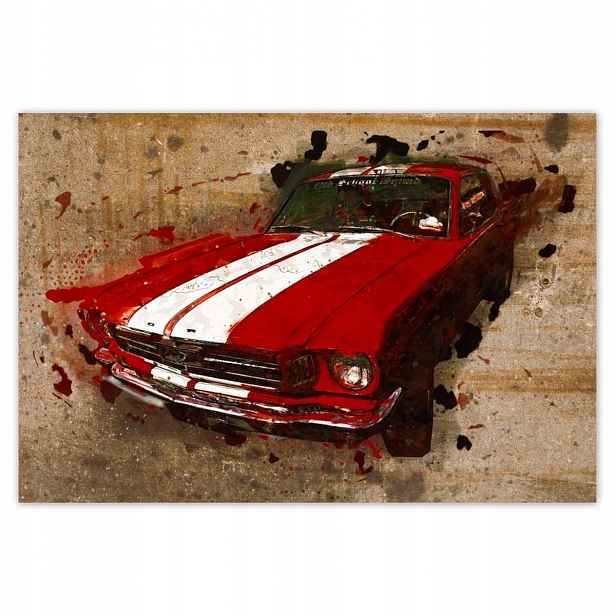 Plakáty 200x135 Červený Ford Mustang Usa