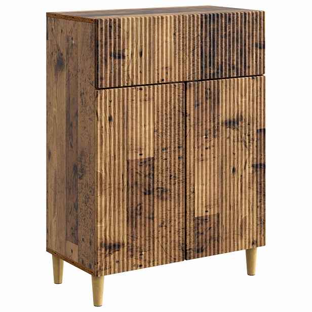 vidaXL Servírovací skříň se zásuvkou Staré dřevo 66 x 34,5 x 90 cm