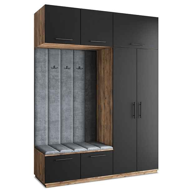MASSENO MODERNÍ PŘEDSÍŇOVÁ SESTAVA REMA, 180/240/60 cm, dub Lefkas